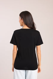 FOX נשים חולצה חולצת V עם הדפס חולצת V עם הדפס