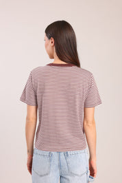 FOX נשים חולצה חולצה עם הדפס פסים חולצה עם הדפס פסים