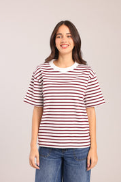 FOX נשים חולצה חולצה עם פסים חולצה עם פסים