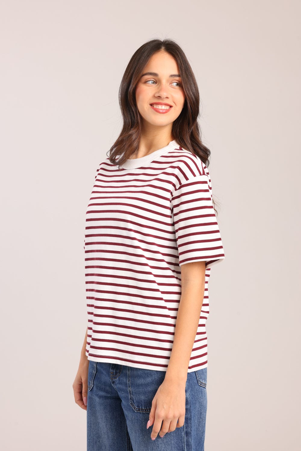 FOX נשים חולצה חולצה עם פסים חולצה עם פסים