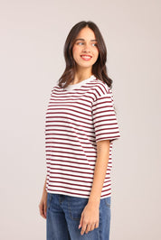 FOX נשים חולצה חולצה עם פסים חולצה עם פסים