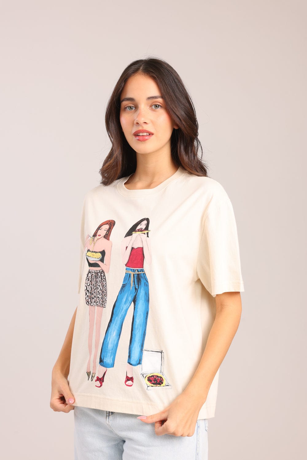 FOX נשים חולצה חולצה עם הדפס חולצה עם הדפס