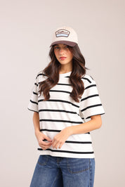 FOX נשים חולצה חולצה עם פסים חולצה עם פסים