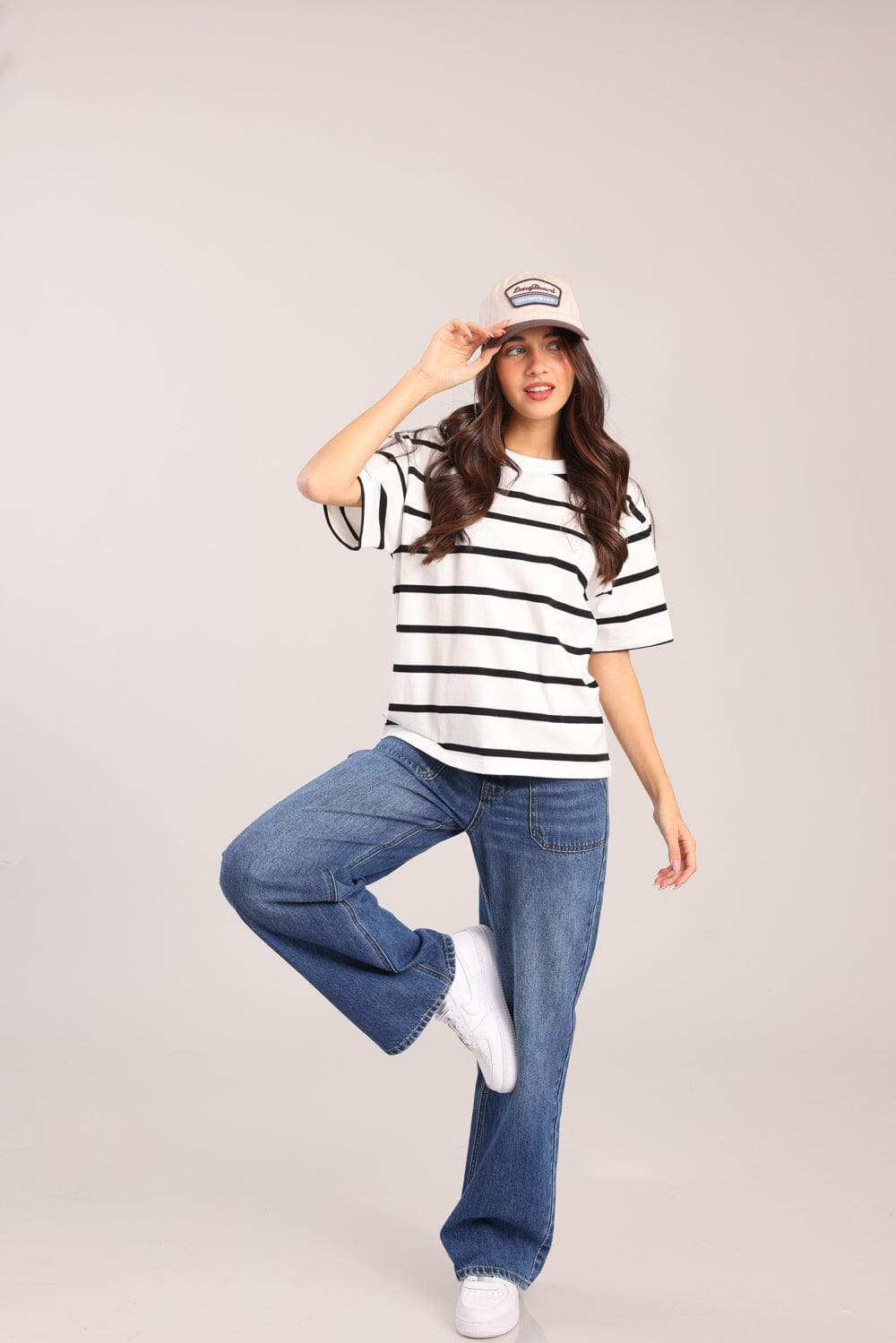 FOX נשים חולצה חולצה עם פסים חולצה עם פסים