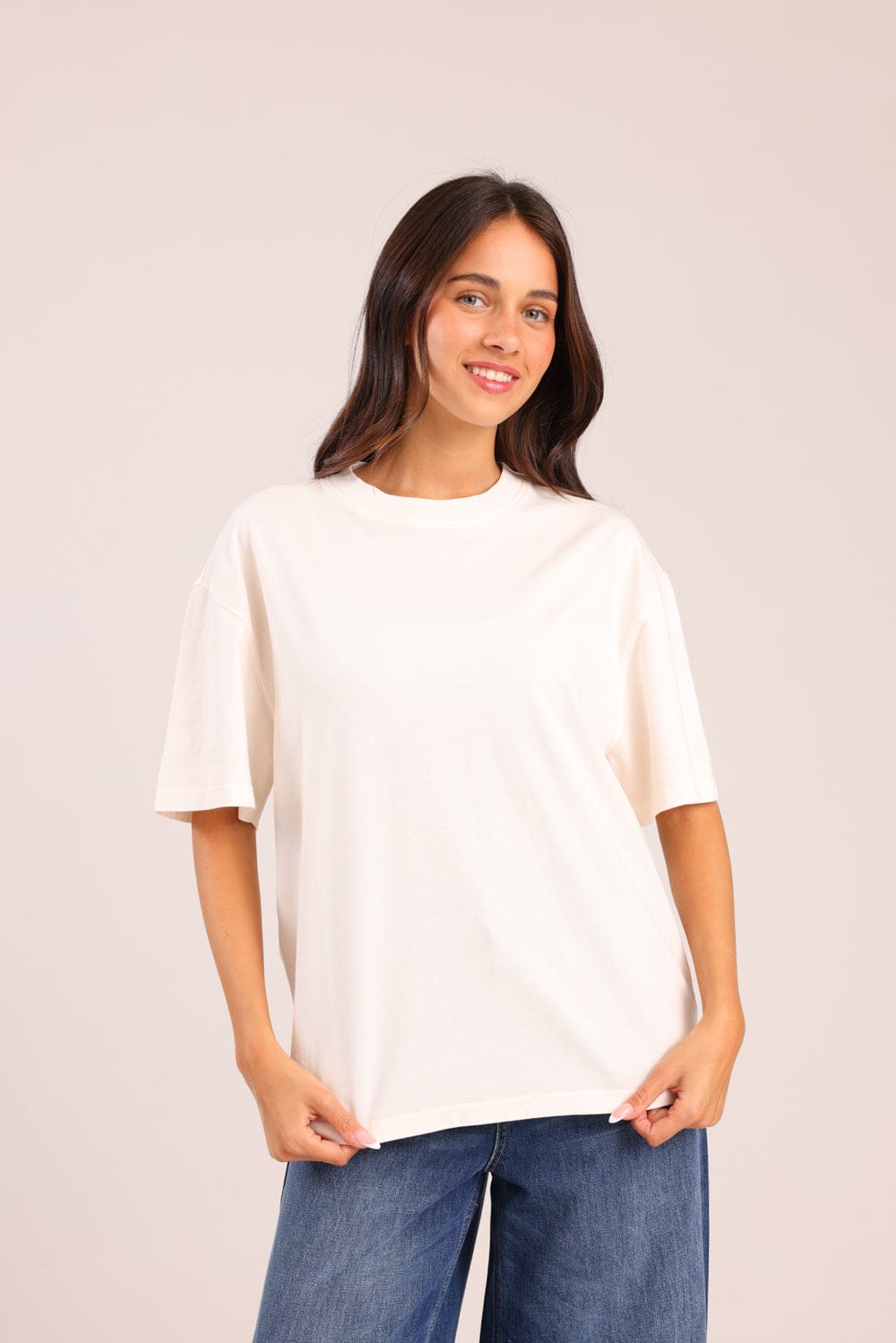 FOX נשים חולצה קצרה חולצה חלקה חולצה חלקה