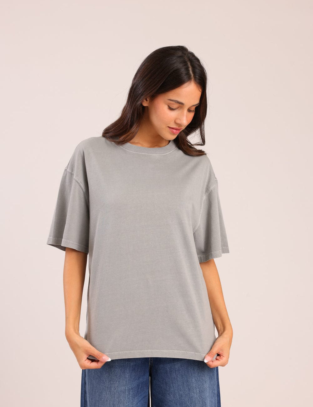 FOX נשים חולצה קצרה חולצה חלקה חולצה חלקה