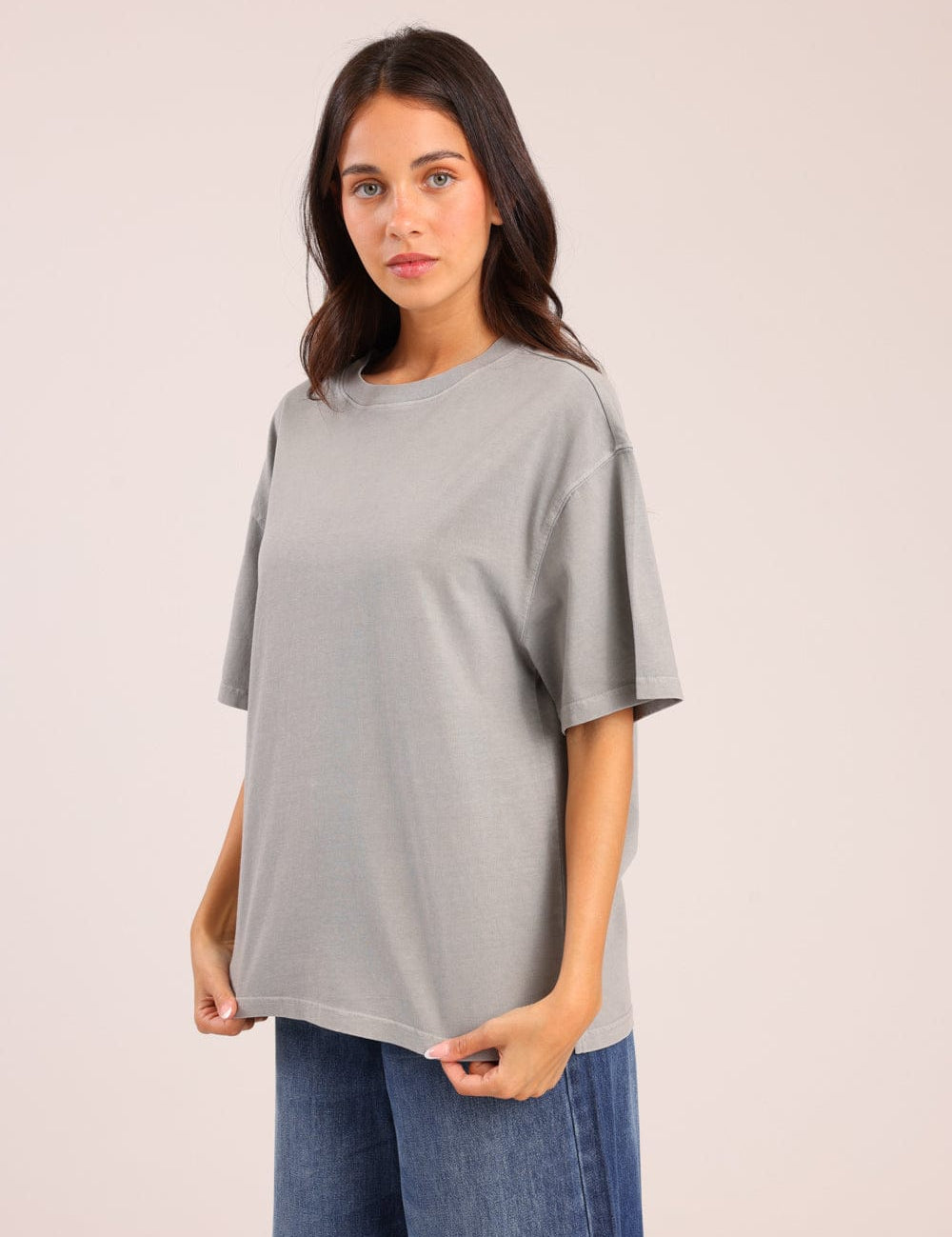 FOX נשים חולצה קצרה חולצה חלקה חולצה חלקה