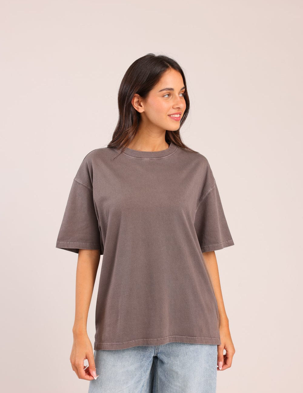 FOX נשים חולצה קצרה חולצה חלקה חולצה חלקה