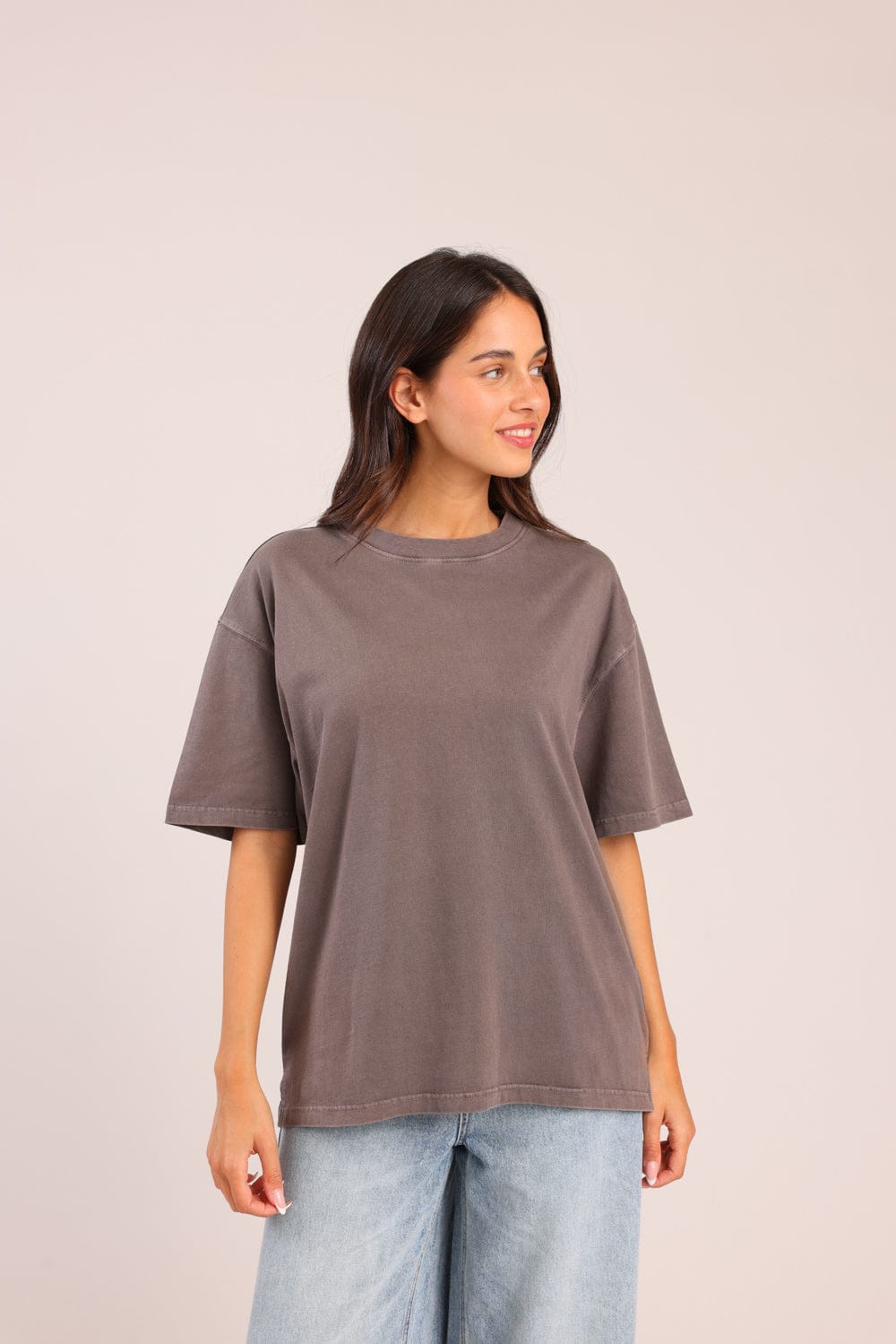 FOX נשים חולצה קצרה חולצה חלקה חולצה חלקה