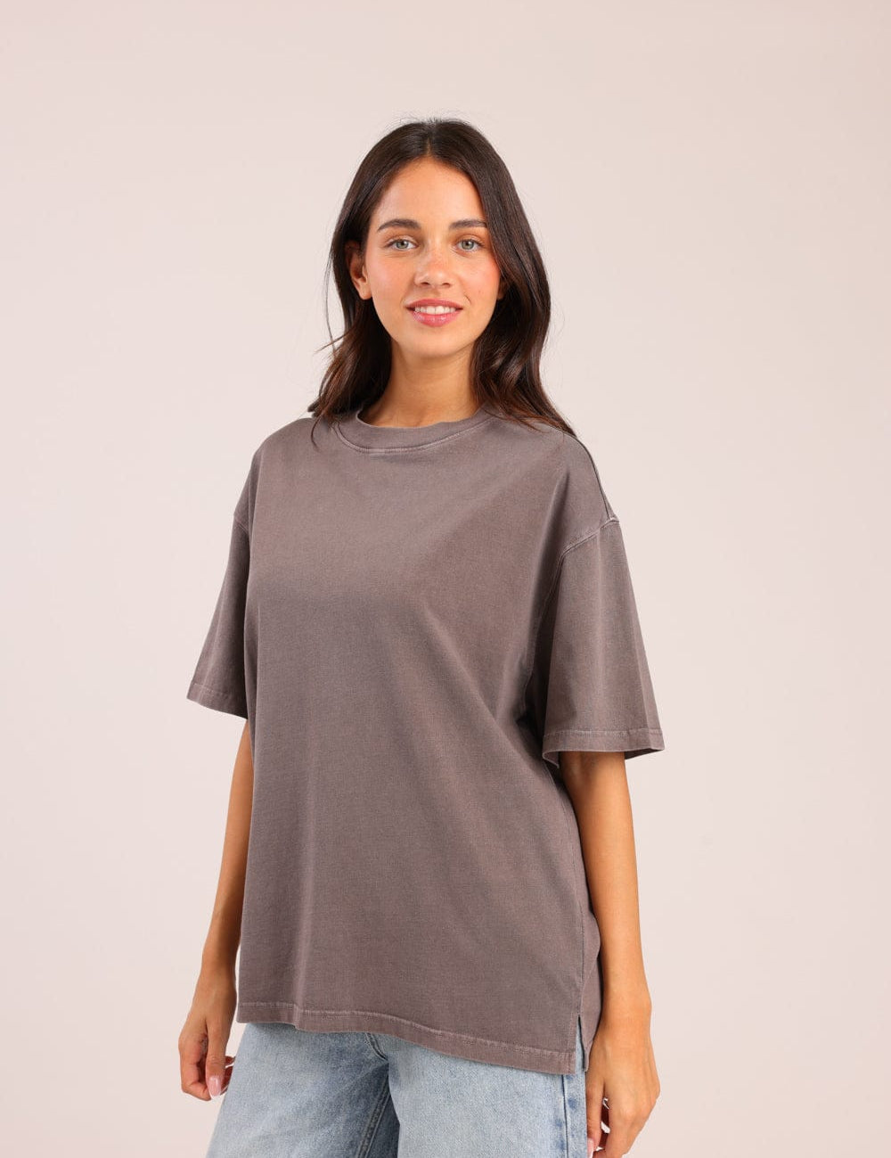 FOX נשים חולצה קצרה חולצה חלקה חולצה חלקה