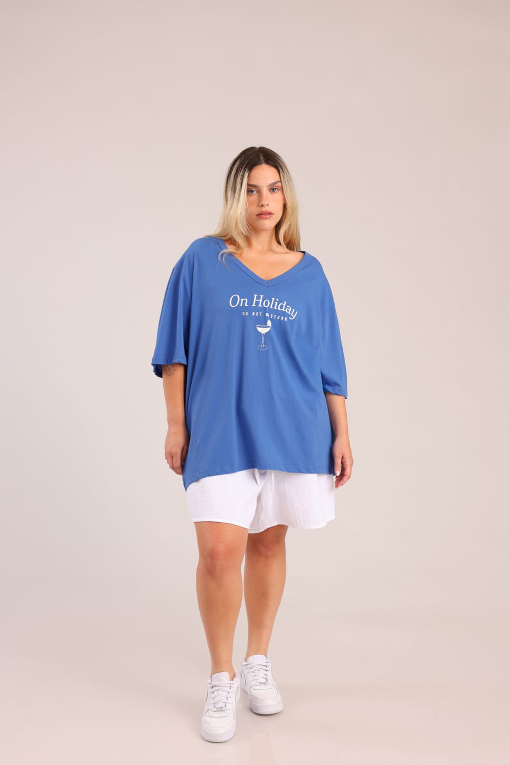 FOX פלאס נשים חולצה קצרה חולצה עם הדפס חולצה עם הדפס