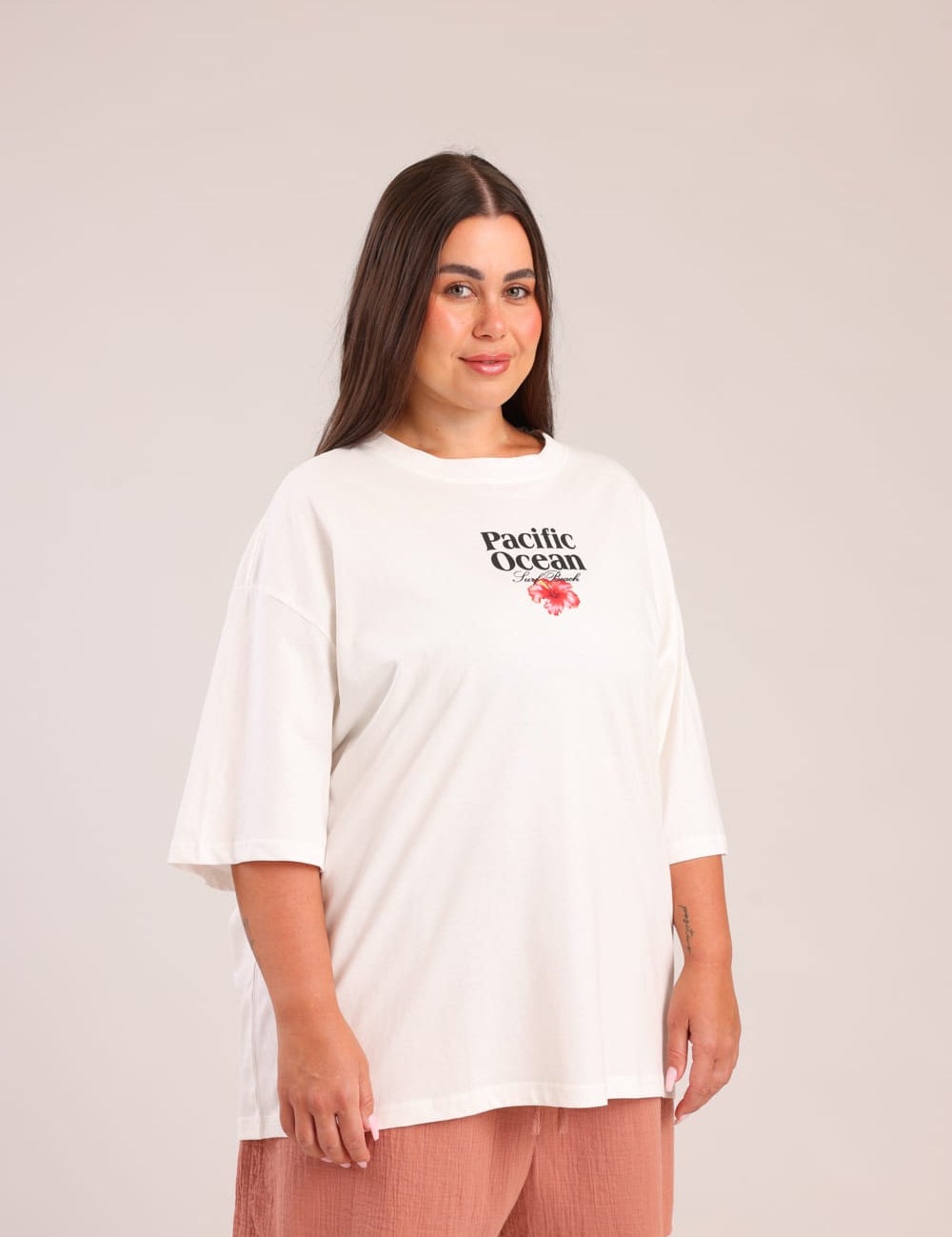 FOX פלאס נשים חולצה קצרה חולצה עם הדפס חולצה עם הדפס