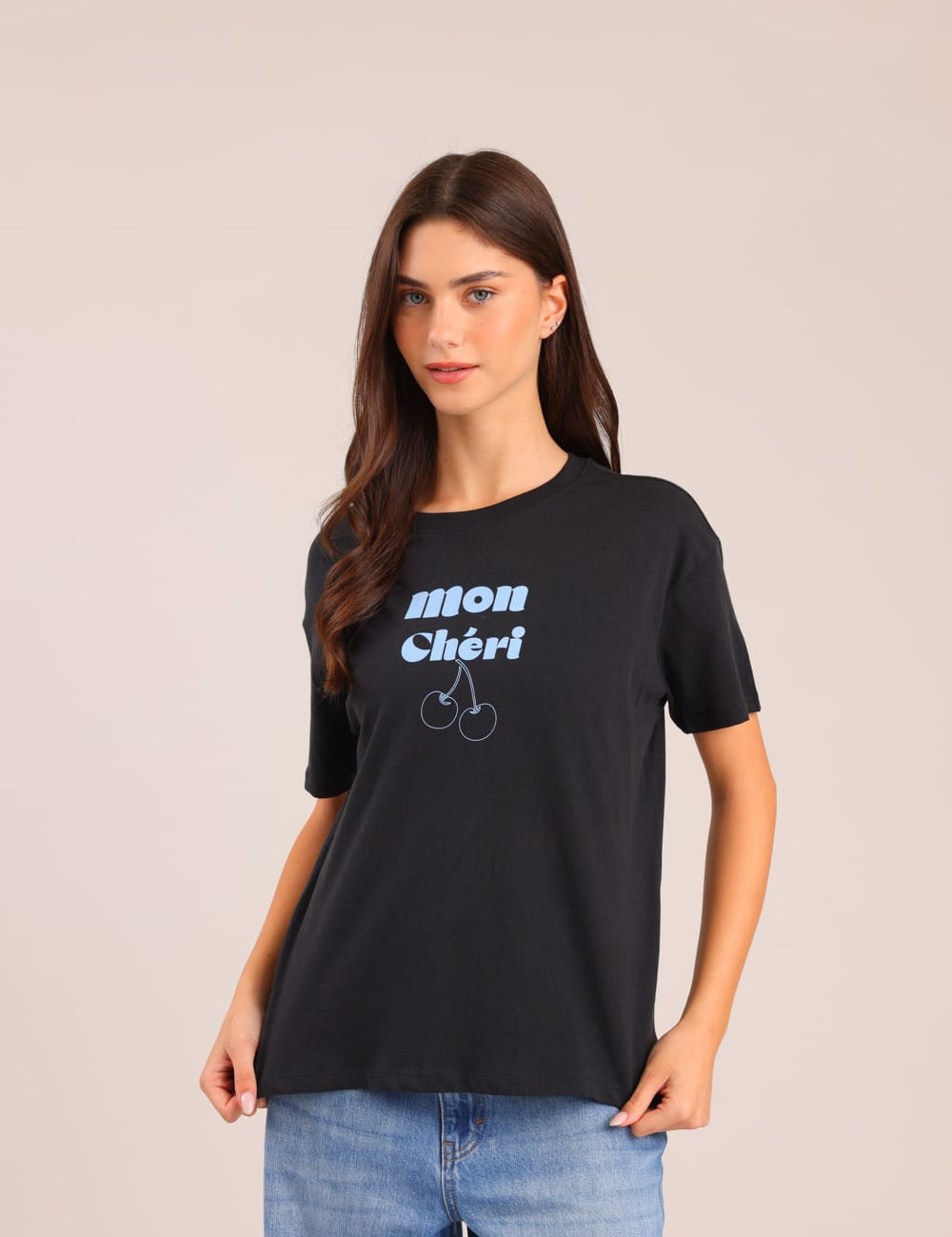 FOX נשים חולצה קצרה חולצה עם הדפס חולצה עם הדפס