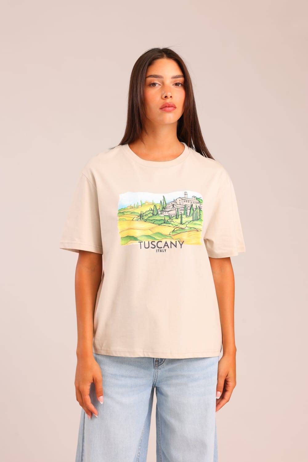 FOX נשים חולצה קצרה חולצה עם הדפס חולצה עם הדפס