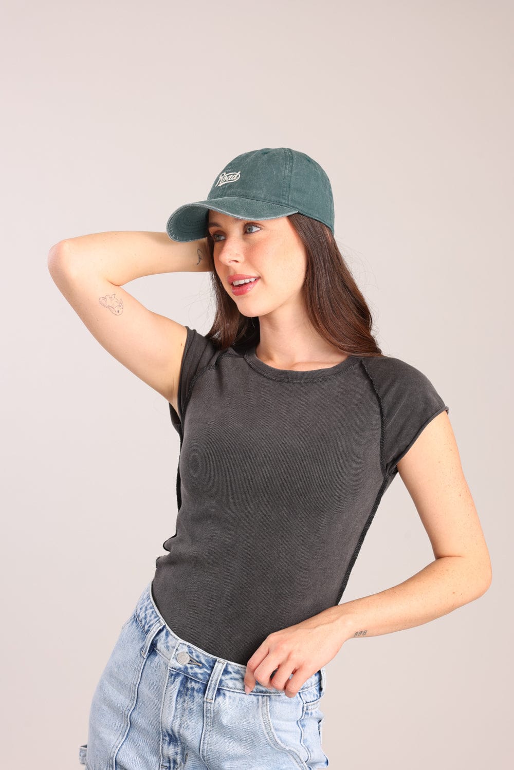 FOX נשים חולצה חולצה חלקה חולצה חלקה