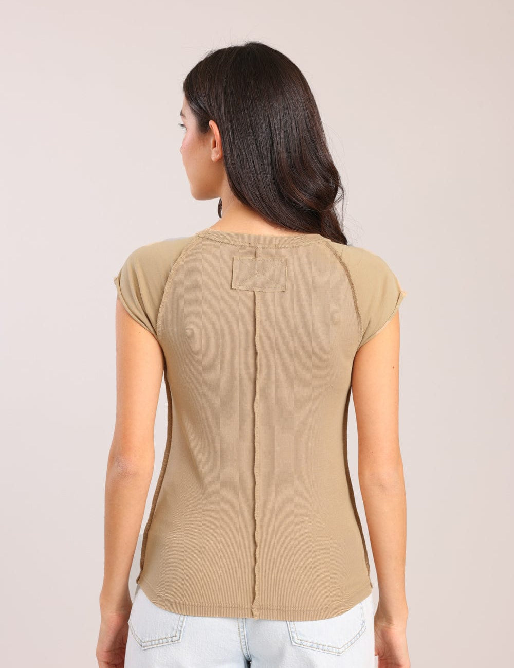 FOX נשים חולצה חולצה חלקה חולצה חלקה