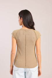 FOX נשים חולצה חולצה חלקה חולצה חלקה