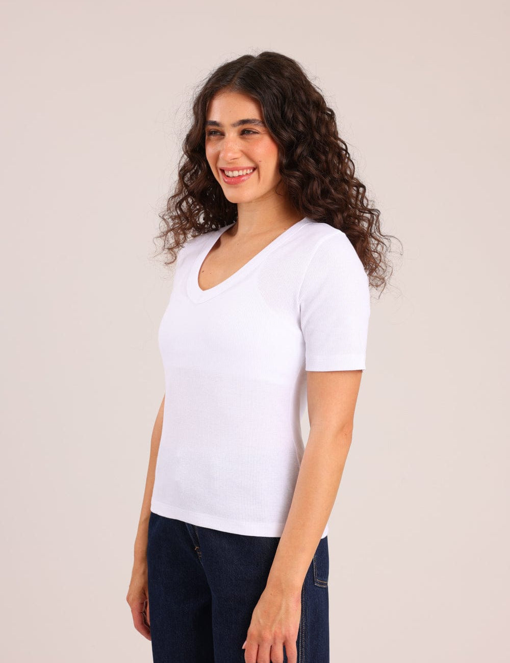 FOX FOX חולצה קצרה חולצת בייסיק חלקה חולצת בייסיק חלקה