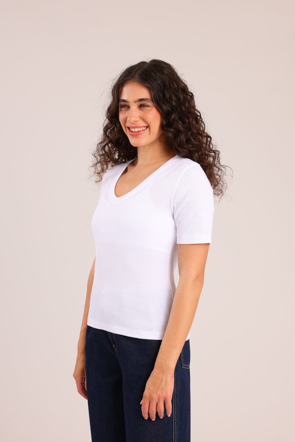 FOX FOX חולצה קצרה חולצת בייסיק חלקה חולצת בייסיק חלקה