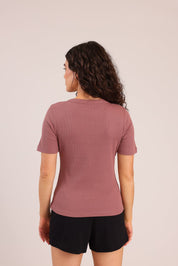 FOX FOX חולצה קצרה חולצת בייסיק חלקה חולצת בייסיק חלקה