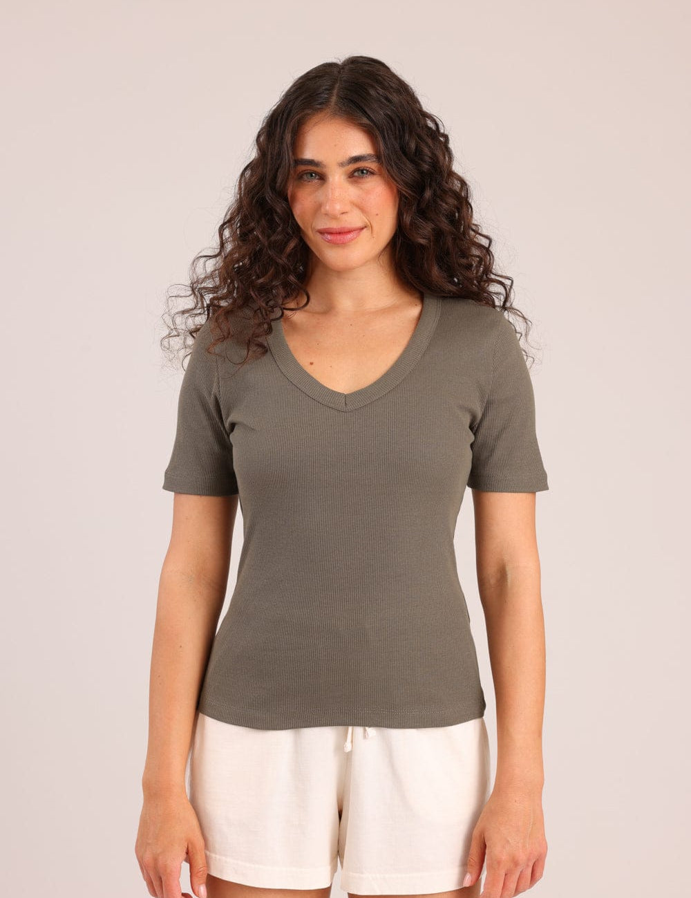 FOX FOX חולצה קצרה חולצת בייסיק חלקה חולצת בייסיק חלקה