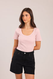 FOX נשים חולצה חולצת טריקו בייסיק חולצת טריקו בייסיק