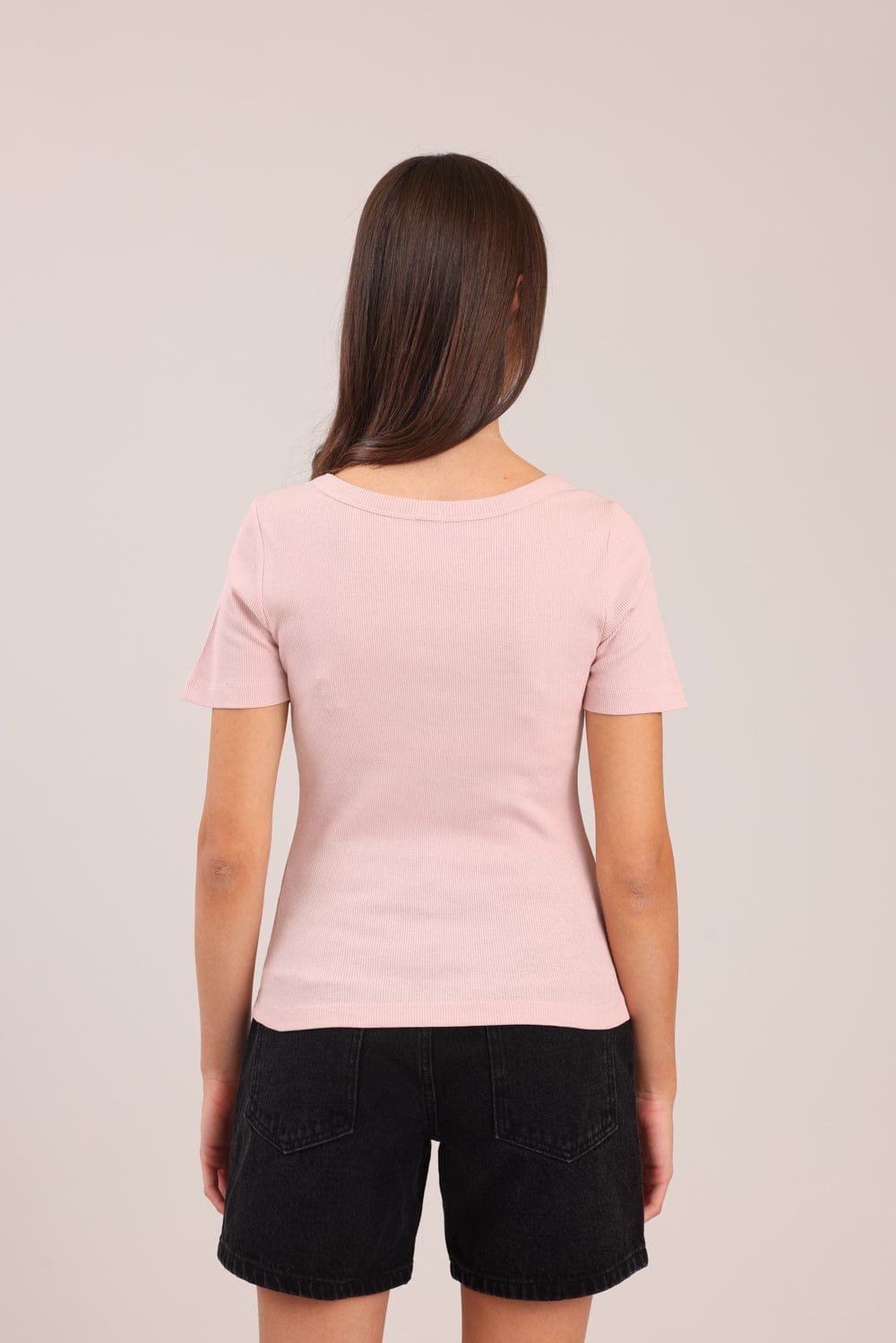 FOX נשים חולצה חולצת טריקו בייסיק חולצת טריקו בייסיק