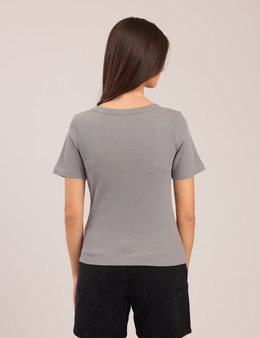 FOX נשים חולצה חולצת טריקו בייסיק חולצת טריקו בייסיק