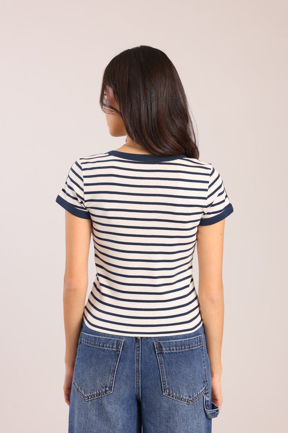 FOX נשים חולצה חולצת טריקו עם פסים חולצת טריקו עם פסים