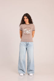 FOX נשים חולצה קצרה חולצה ממותגת מיקי& מיני דיסני חולצה ממותגת מיקי& מיני דיסני