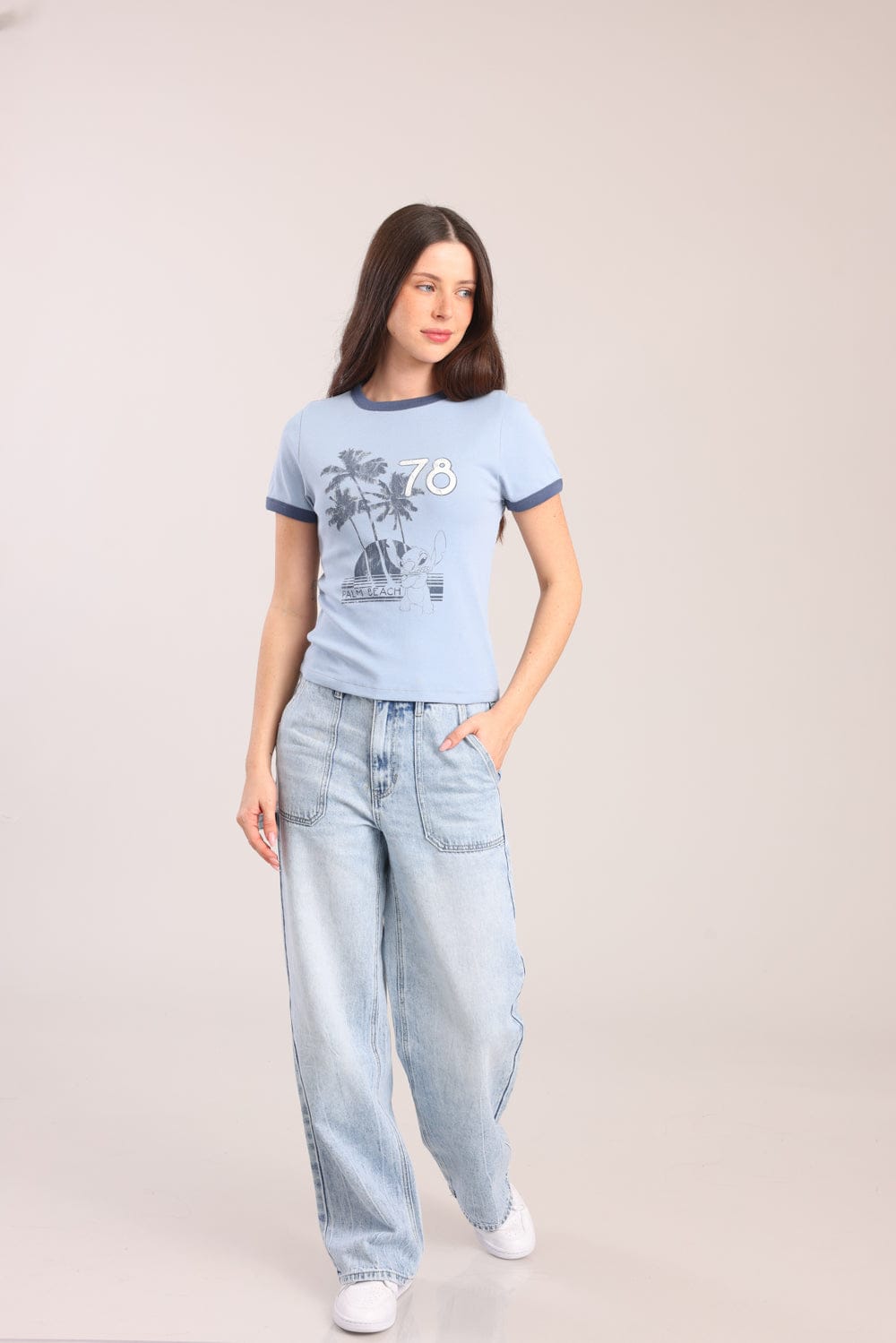 FOX נשים חולצה חולצה עם הדפס חולצה עם הדפס