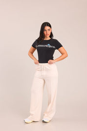 FOX נשים חולצה קצרה חולצה ממותגת סטיץ' דיסני חולצה ממותגת סטיץ' דיסני