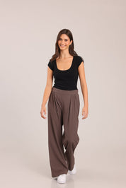 FOX נשים חולצה חולצה קצרה חלקה חולצה קצרה חלקה