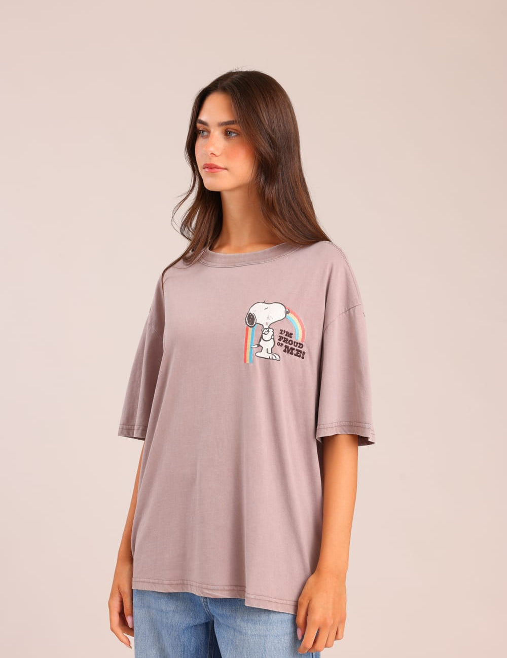 FOX נשים חולצה קצרה חולצה ממותגת סנופי חולצה ממותגת סנופי