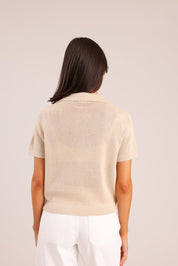 FOX נשים סריגים סריג פולו סריג פולו