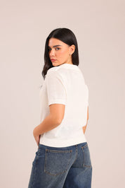 FOX נשים סריגים סריג פולו סריג פולו