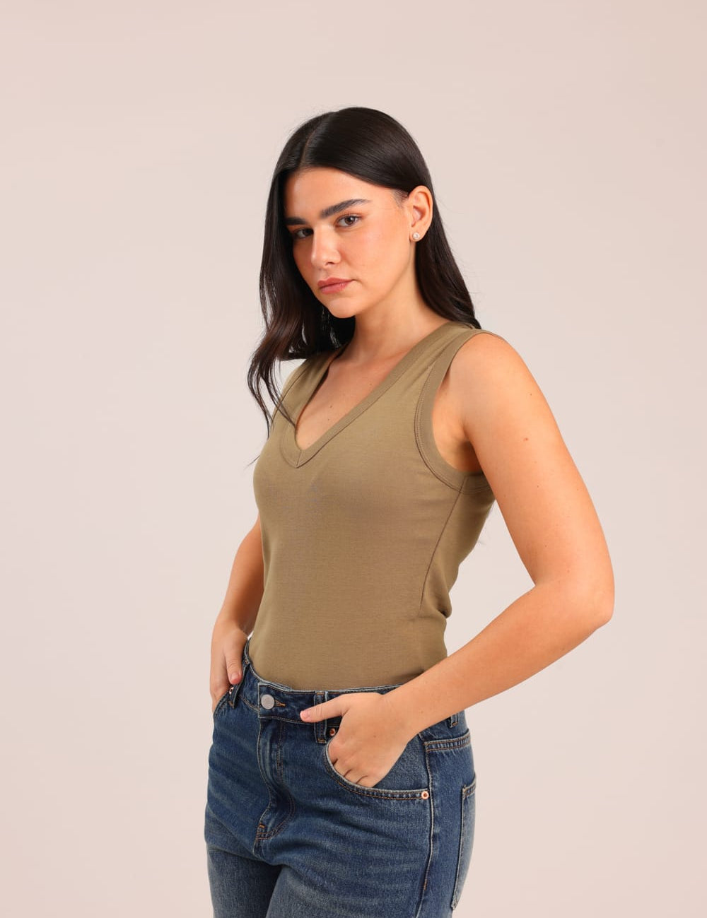 FOX נשים אחר גופייה חלקה גופייה חלקה