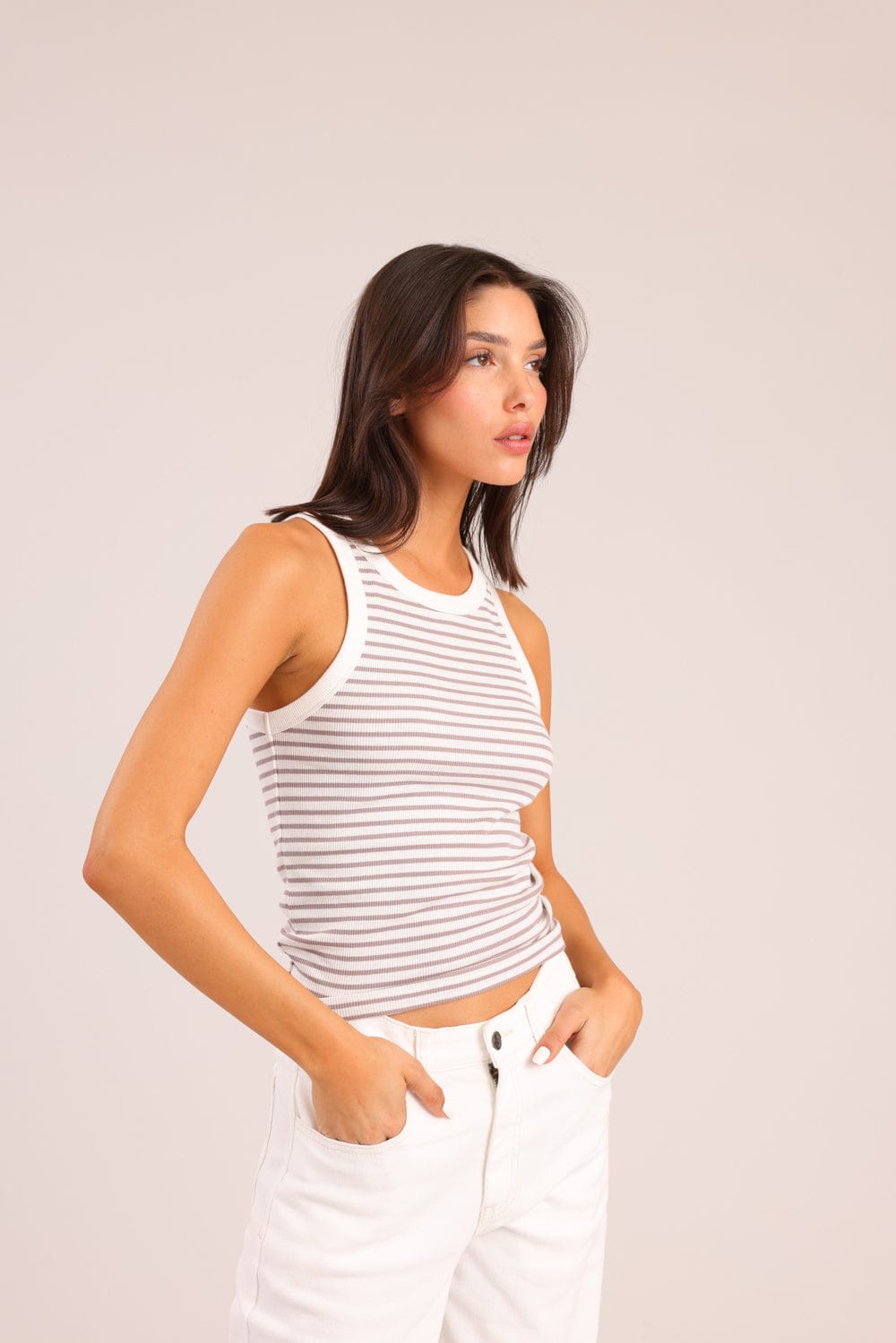 FOX נשים אחר גופיית ריב גופיית ריב