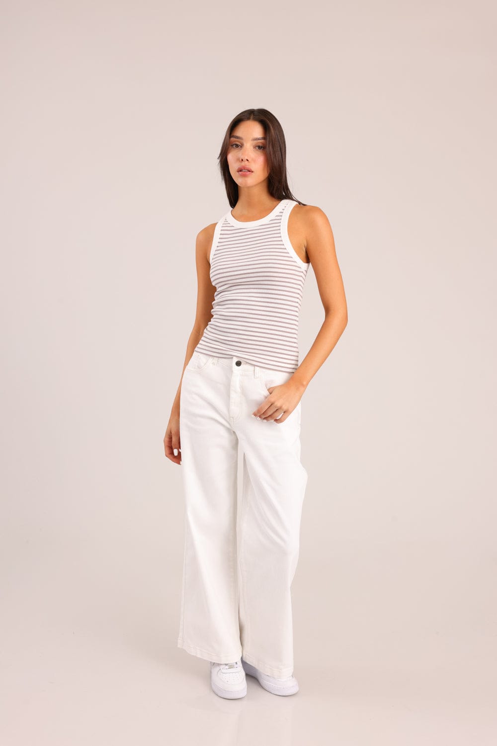 FOX נשים אחר גופיית ריב גופיית ריב