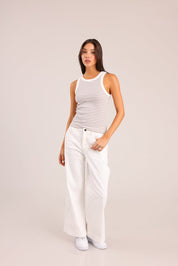 FOX נשים אחר גופיית ריב גופיית ריב