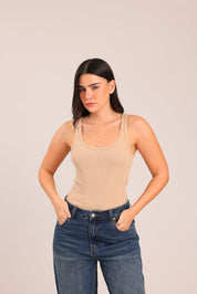 FOX נשים גופיה גופייה חלקה גופייה חלקה