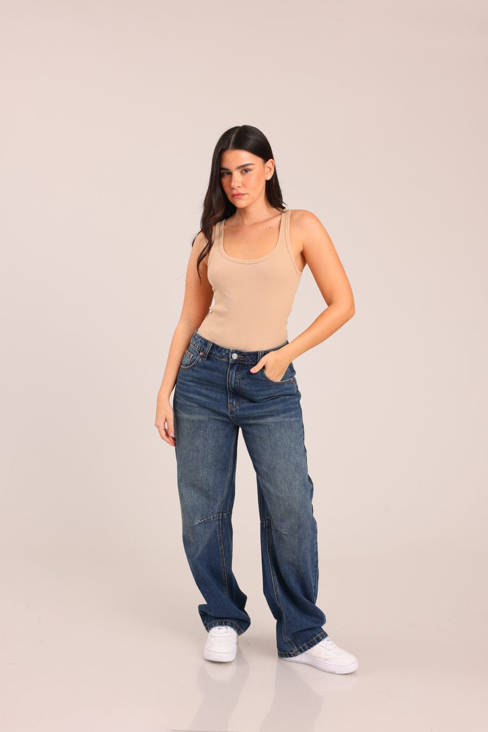 FOX נשים גופיה גופייה חלקה גופייה חלקה