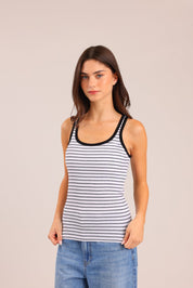 FOX נשים גופיה גופייה עם פסים גופייה עם פסים