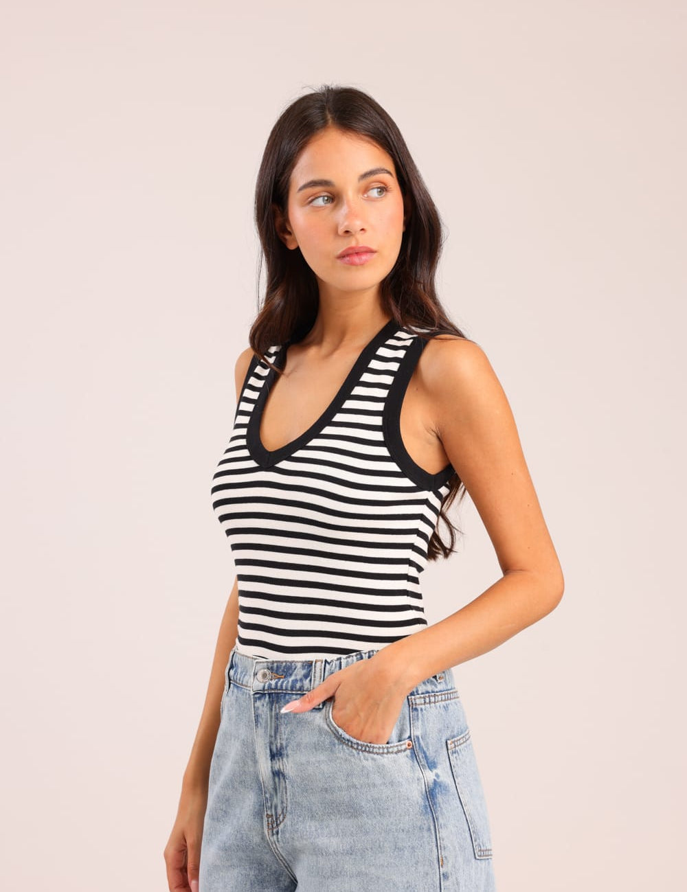 FOX נשים אחר גופיית ריב גופיית ריב