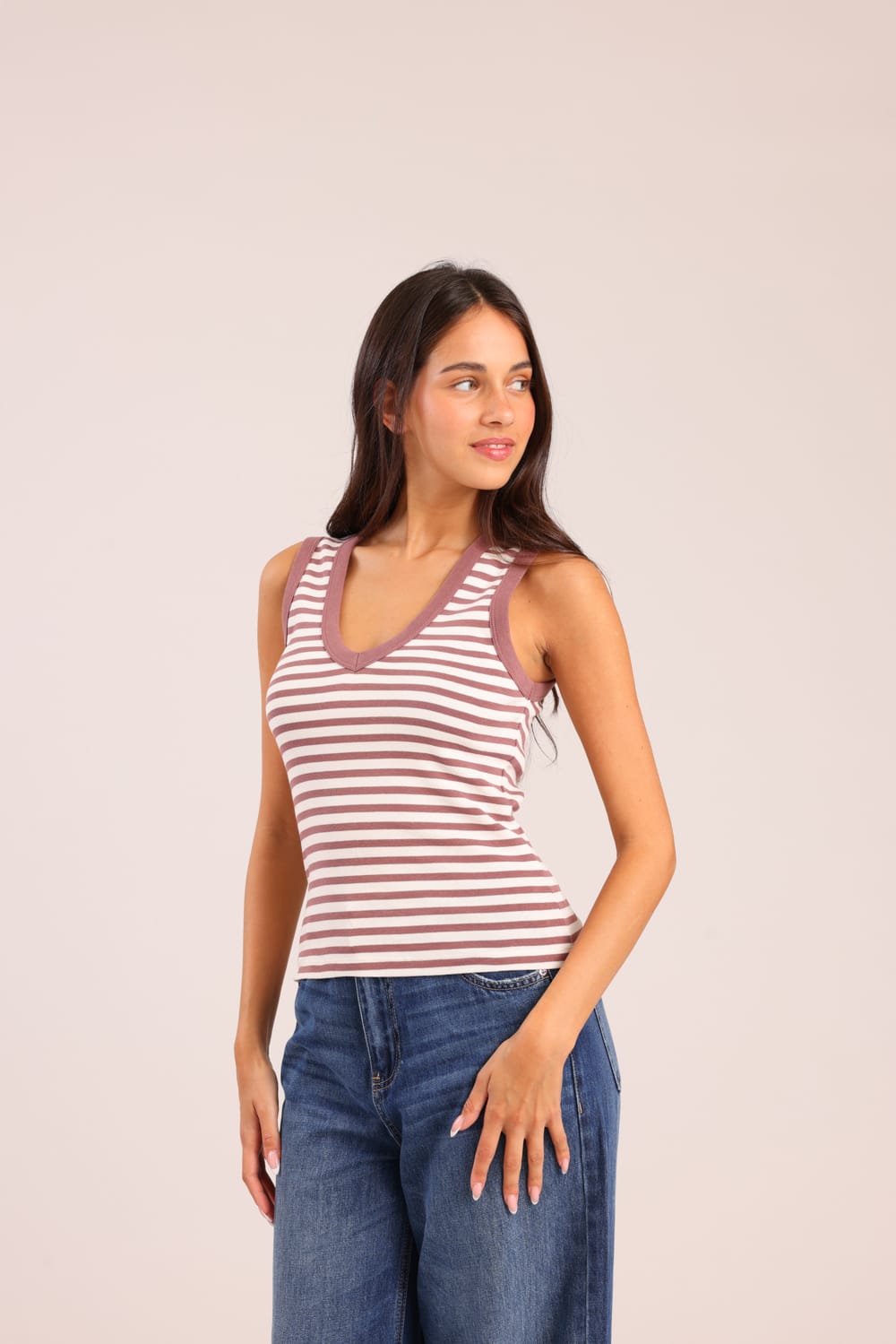 FOX נשים אחר גופיית ריב גופיית ריב