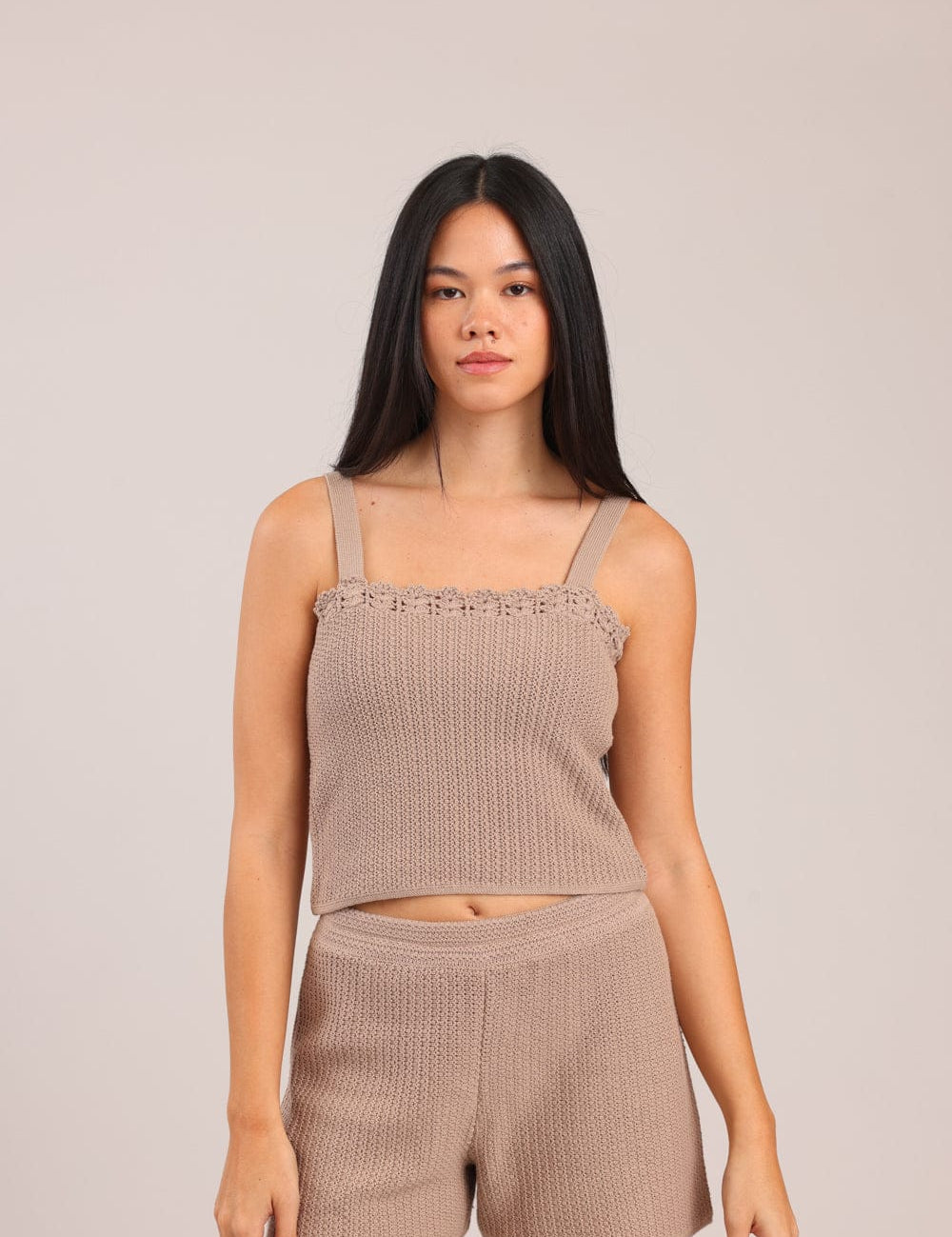 FOX נשים אחר גופיית סריג גופיית סריג