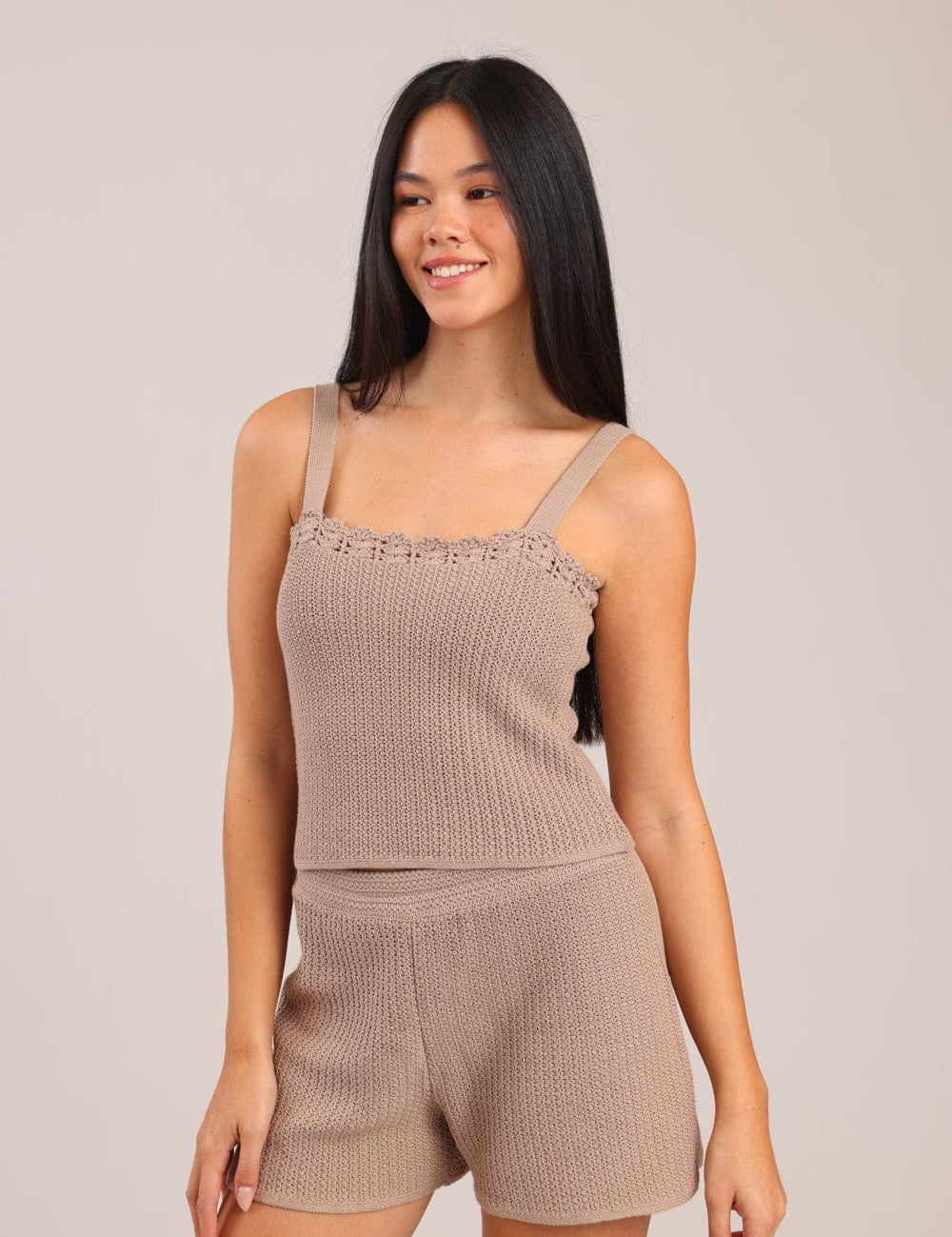 FOX נשים אחר גופיית סריג גופיית סריג