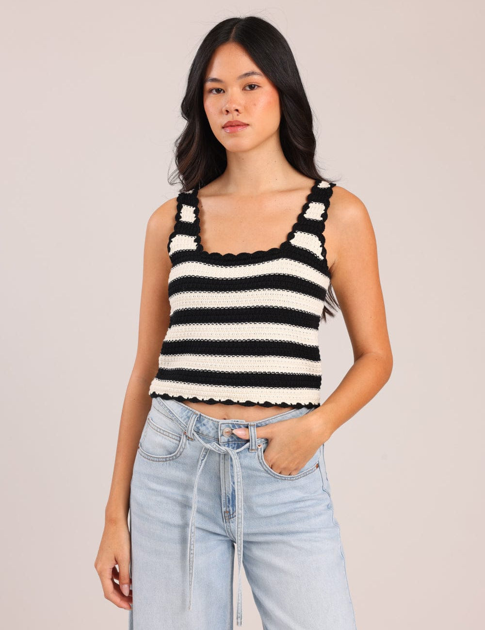 FOX נשים אחר גופיית סריג גופיית סריג