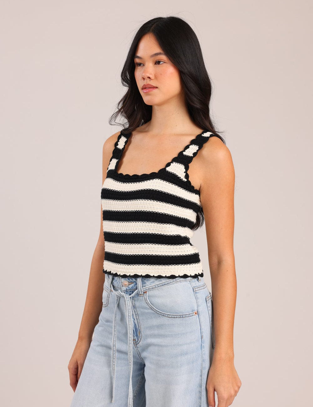 FOX נשים אחר גופיית סריג גופיית סריג