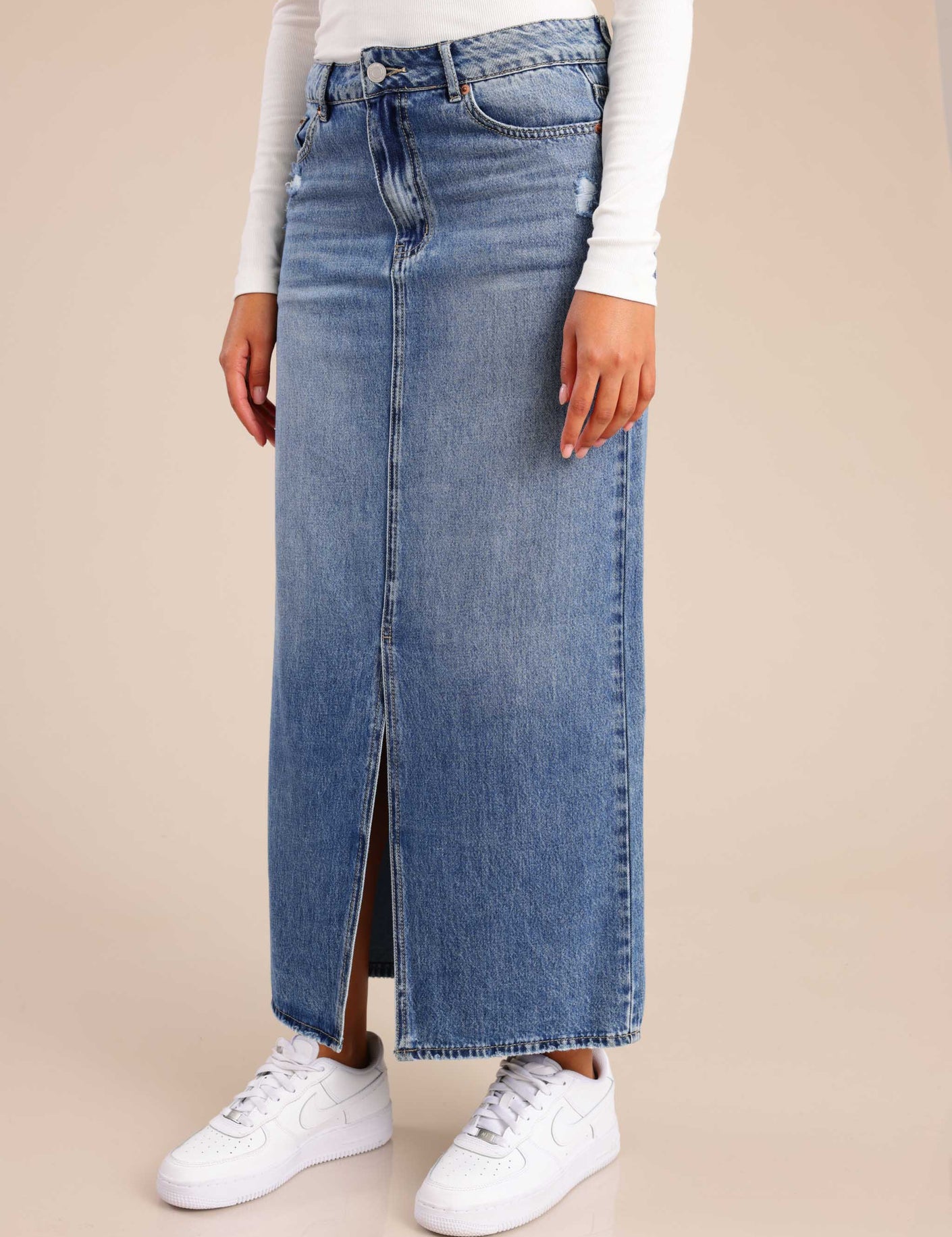 FOX נשים אחר חצאית ג'ינס חצאית ג'ינס